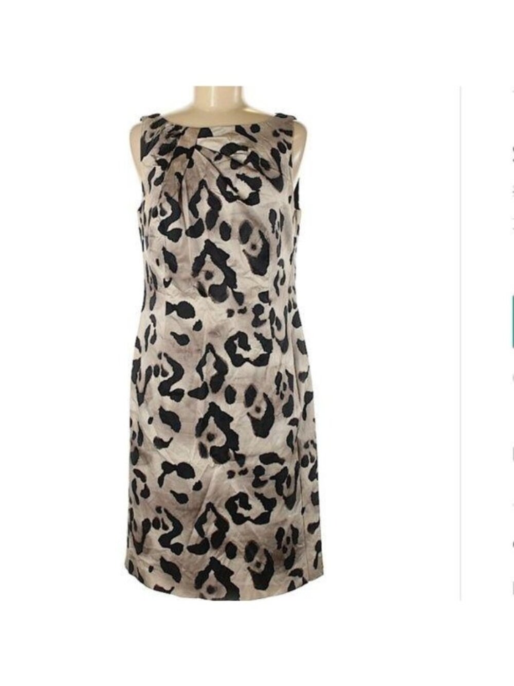 Ann Taylor Womens Sleeveless Leopard Print Dress Size 2